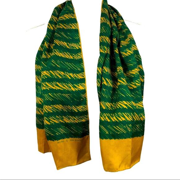 ECHO Silk Scarf Womens Rainfall Hand Rolled Made in Japan Vintage - Picture 3 of 7